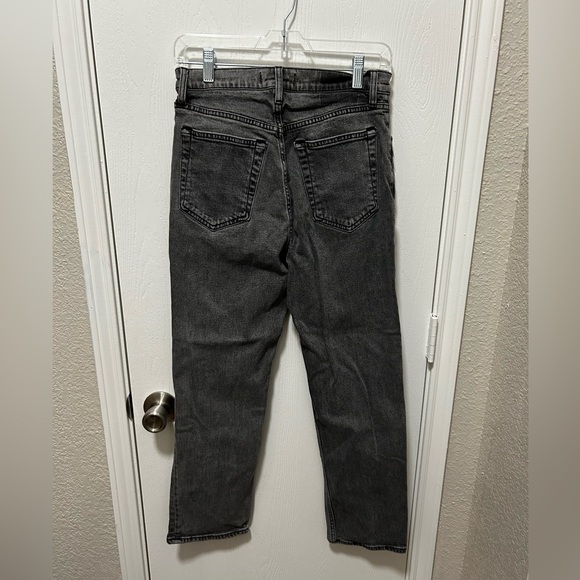 Abercrombie & Fitch The Ankle Straight Ultra High Rise Jeans Grey Size 28/6 - Picture 2 of 5